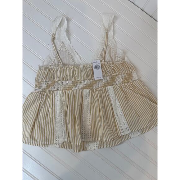 NWT American Eagle Neutral Lace Babydoll Tank - High Neck Blouse Bundle Size S - Picture 4 of 8